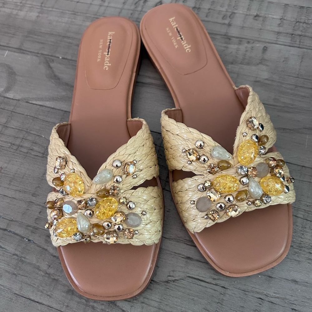 Kate Spade Women's Tan Slide Sandals